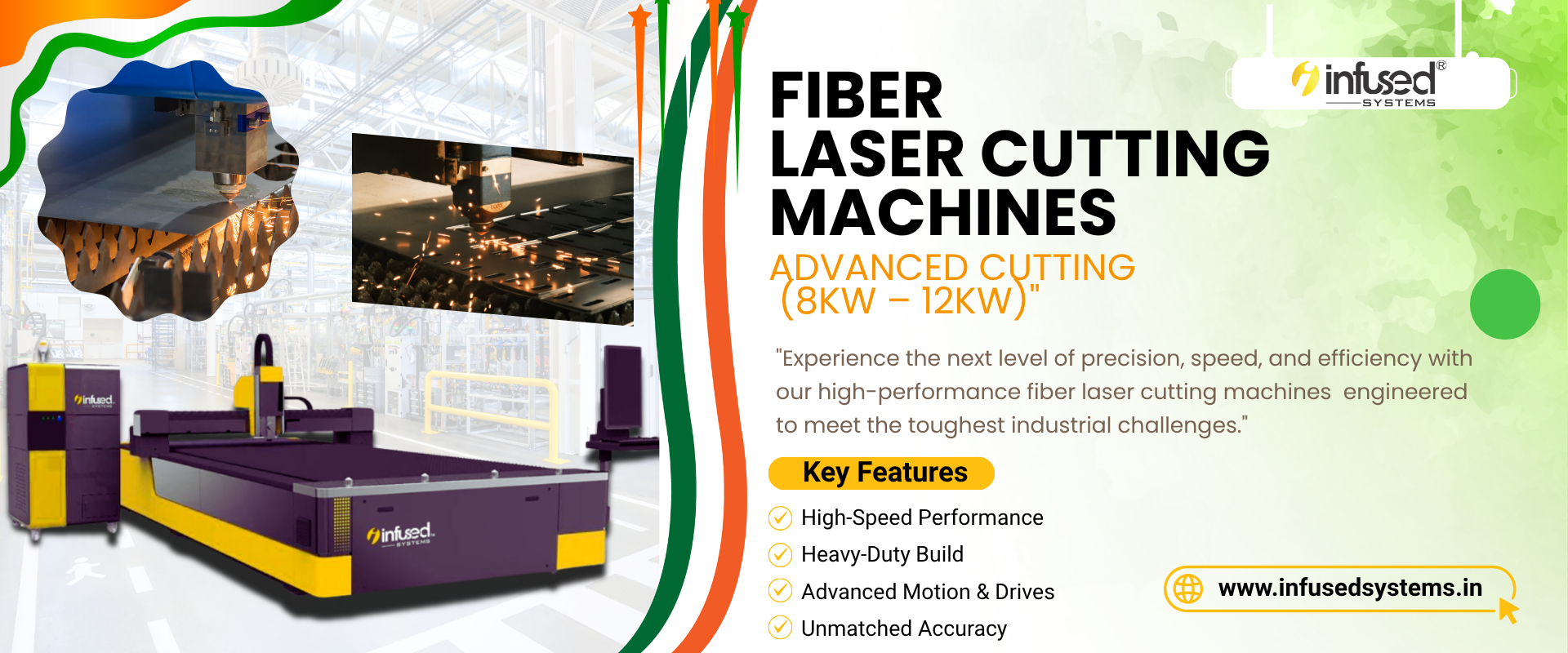 Advanced fiber laser cutting machine for precision and high-speed metal cutting."