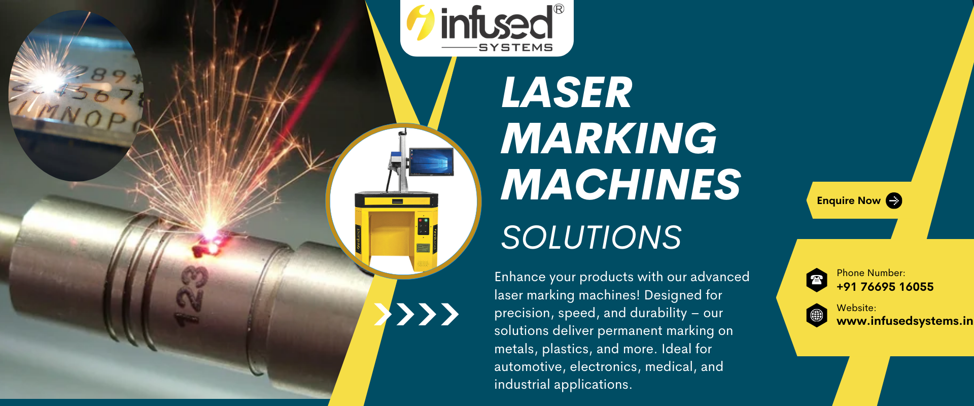 “High precision laser marking machine for industrial applications – Infused Systems Pvt. Ltd.”