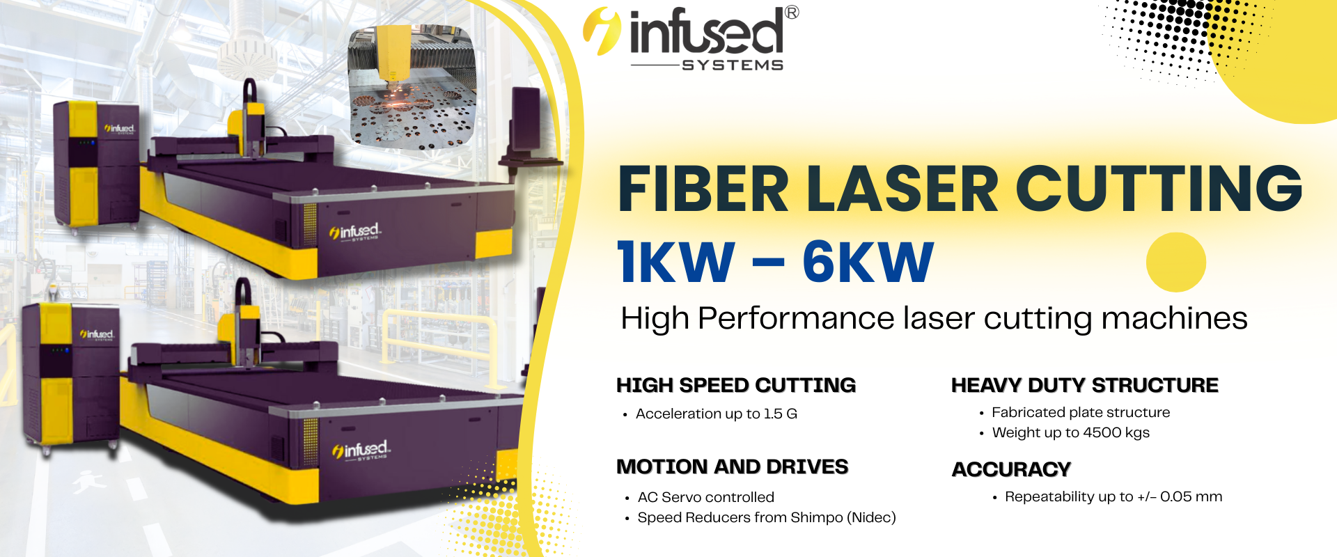 High-power fiber laser cutting machines from 1kW to 6kW – Infused Systems Pvt. Ltd.”